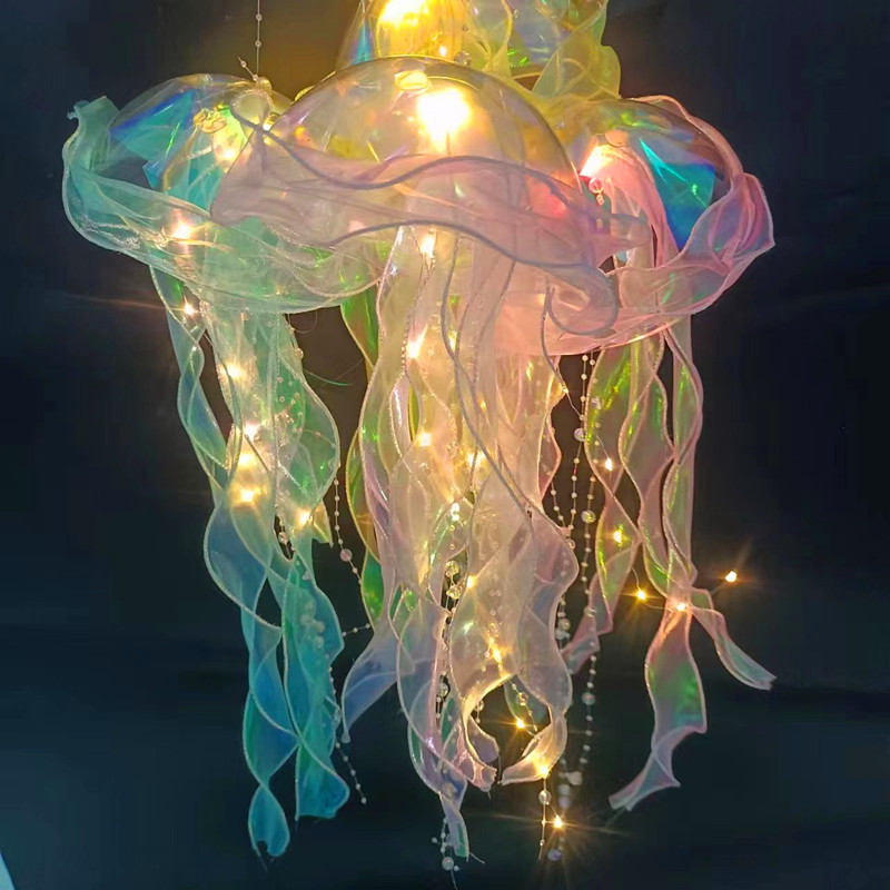 New Year Internet Celebrity Jellyfish Small Night Lamp Luminous Toy Decoration Internet Celebrity Jellyfish Lamp Ornaments Night Market Push Stall Night Market