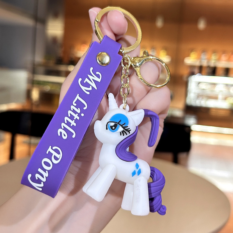 My Little Pony Keychain Pendant Key Ring Key Chain Small Gift Factory Wholesale Cars and Bags Ornaments New