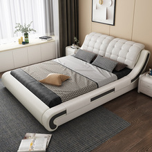 床1.8米主卧双人高箱储物婚床现代简约1.5榻榻米单人卧室软床新