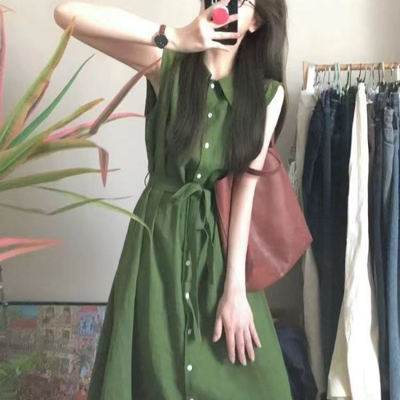 外贸出口大牌折扣高级感御姐女神范收腰显瘦背心裙巨显气质连衣裙