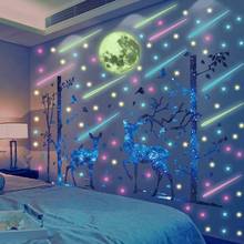 3d立体墙贴画荧光贴纸卧室墙壁儿童屋顶天花板装饰夜光星星贴自粘