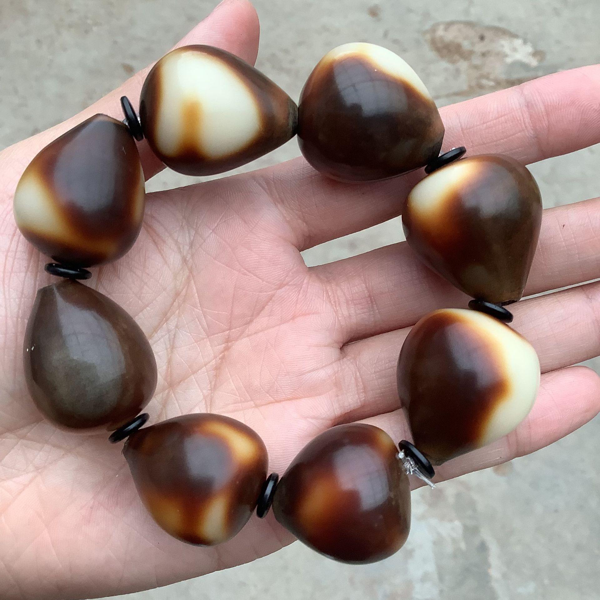 释迦佛心果菩提金包玉鸿运当头水滴型手串链男女文玩