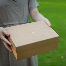 礼品盒子礼物包装黑色节日天地盖牛皮纸盒生日妇女节正方形伴手礼