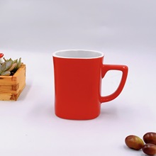厂家批发高颜值陶瓷杯广告咖啡杯经典双色办公室马克杯早餐牛奶杯