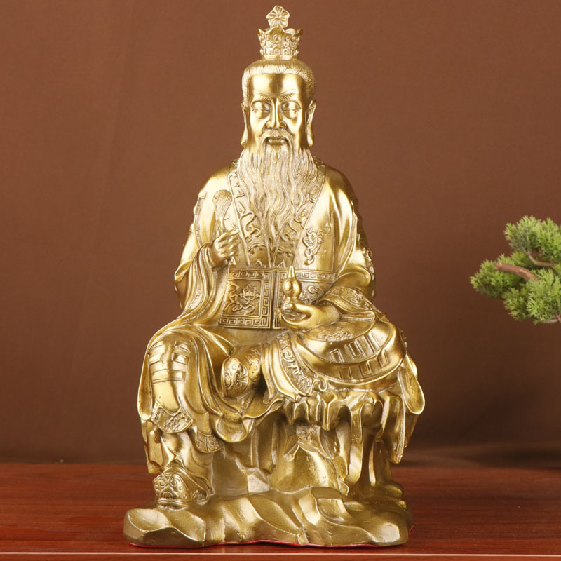 杨铜记 道德天尊铜像 铜神像摆件 纯铜太上老君神太上老君