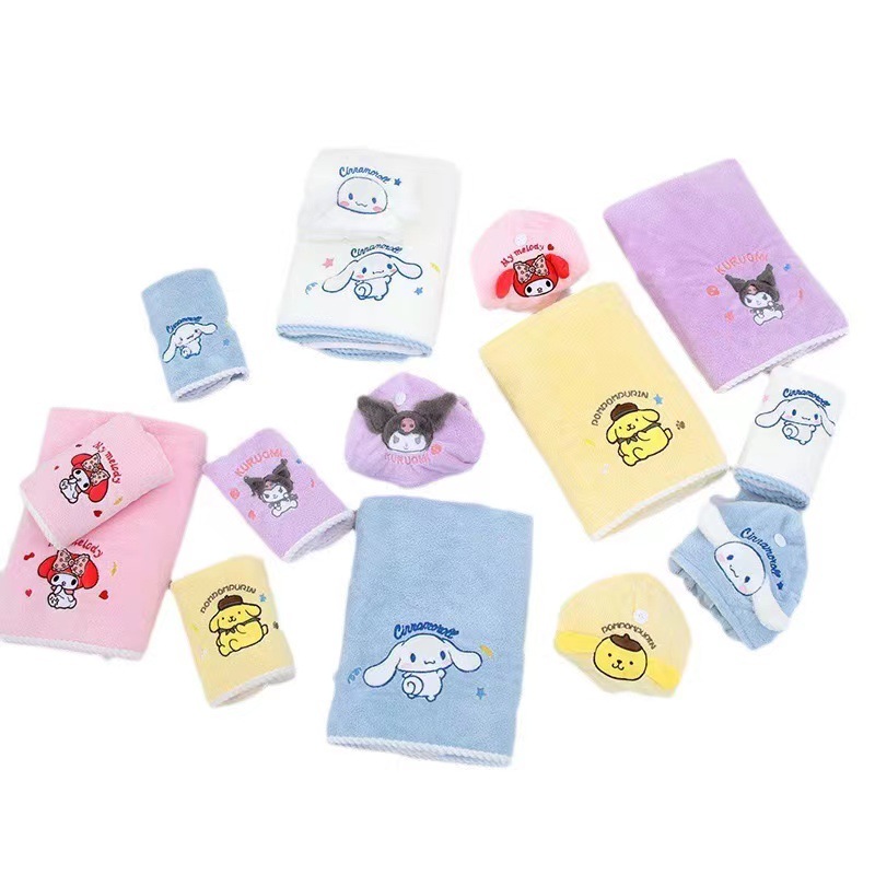 Sanrio Towels Laurel Dog Melody Clow M Pom Pom Purin Series Coral Fleece Towels