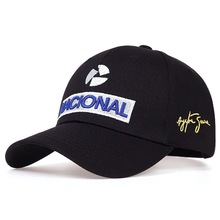 跨境新款Ayrton Senna赛车手时尚刺绣帽子 户外防晒车队棒球帽