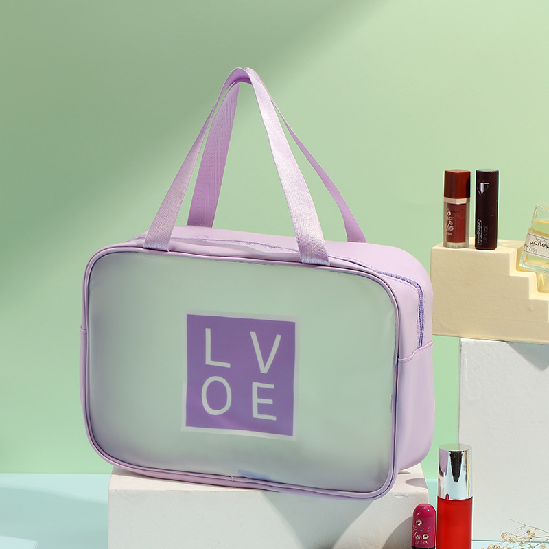 Love Printing Cosmetic Bag Special-Interest Design Women's Cosmetics Storage Bag Convenient Travel Storage Wash Bag Wholesale