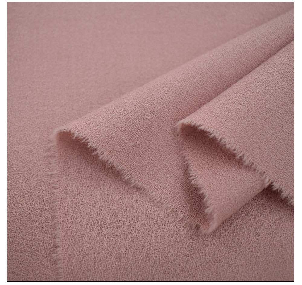 纯羊毛精纺乱麻单面绉纱弹力梭织可机洗薄西装柔软毛呢面料w7409