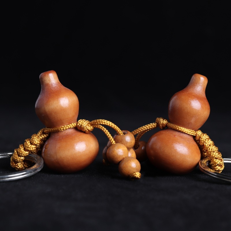 艺品轩木质葫芦钥匙扣无字葫芦木质钥匙扣-阿里巴巴