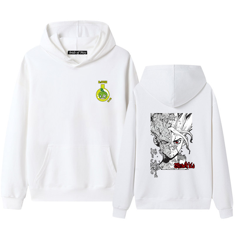 stone石纪元 anime亚马逊情侣加绒连帽衫长袖卫衣男女情侣装-阿里巴巴