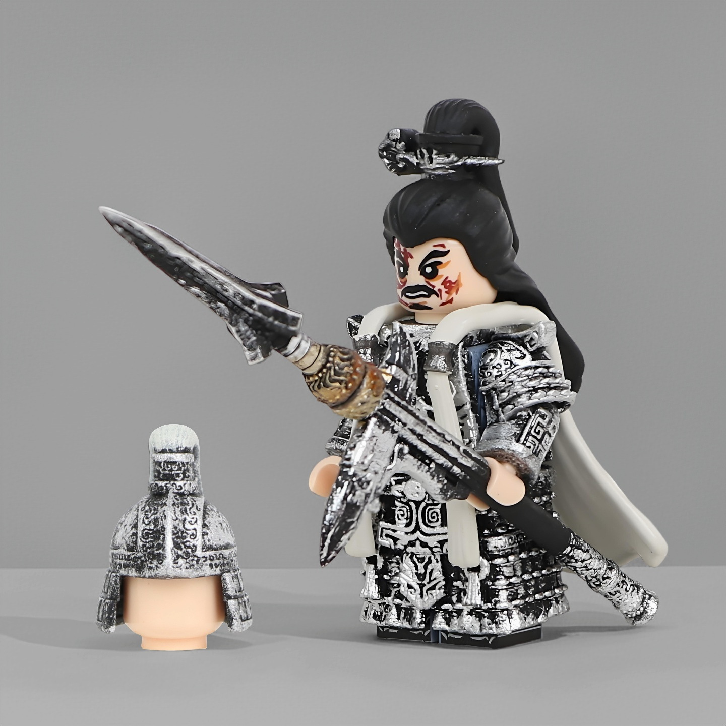 第三方三国系列西楚霸王项羽盔甲套装人仔积木拼装玩具