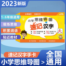 2023款小学生思维导图速记汉字偏旁部首识字卡早教启蒙基础同音节