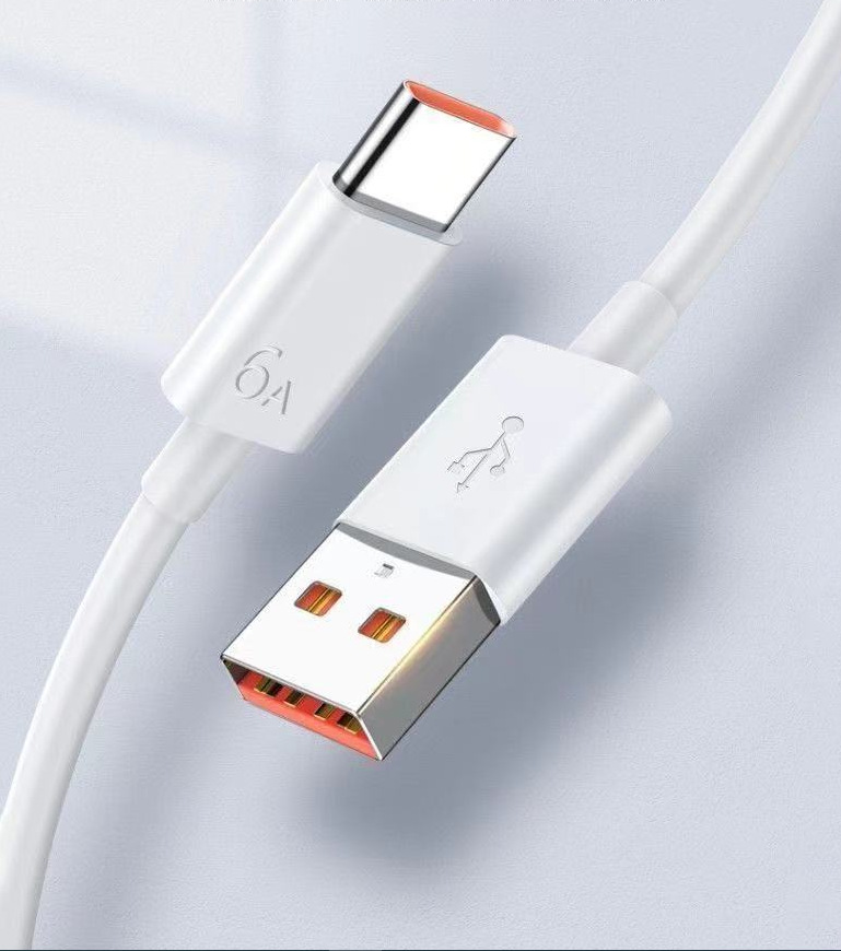 扁圆头type-c手机6a数据线适用于华为小米荣耀vivo超级快充66w