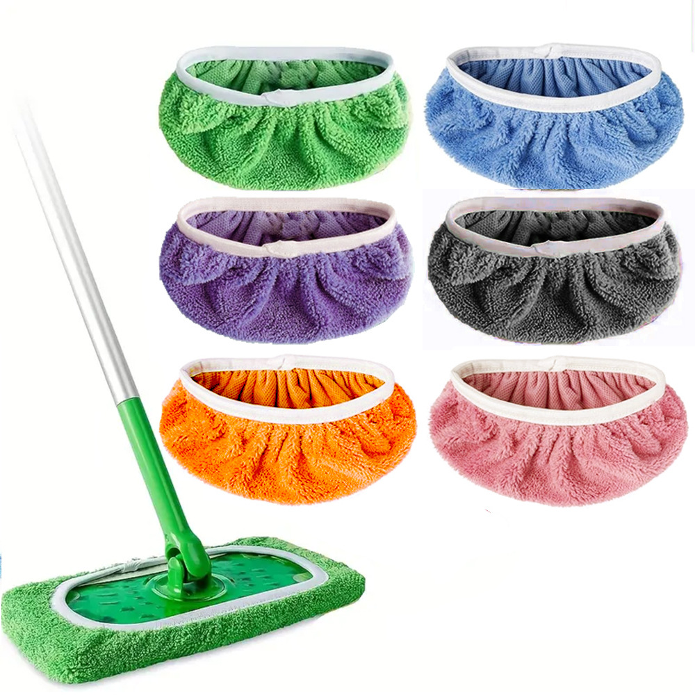 适配 swiffer sweeper 平面拖把替换垫 可重复使用珊瑚绒拖把布