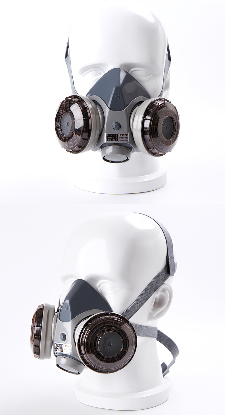 日本重松口罩电焊面具双滤盒防工业粉尘打磨煤矿防尘焊工u2k面罩