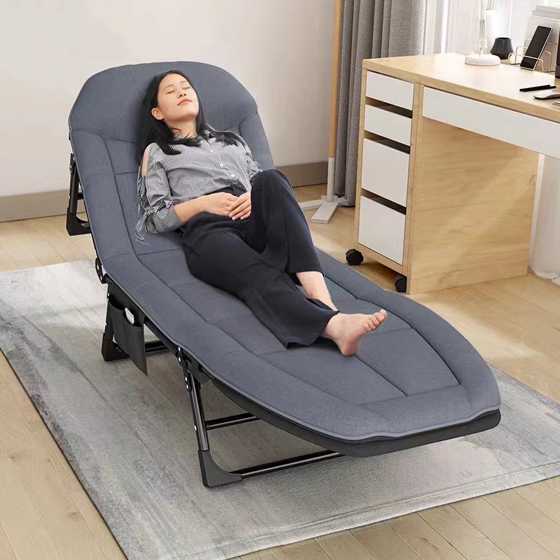 午休折叠床单人办公室躺椅家用午睡可调节简易便携收纳行军床批发