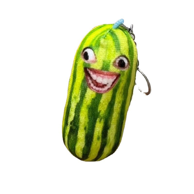 Who Knows Watermelon Strip Family? Voice Funny Stuffed Toy Pendant Press Talking Original Voice Laughing