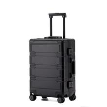 新款时尚20寸登机箱拉杆旅行铝框箱全金属铝镁合金万向轮行李箱