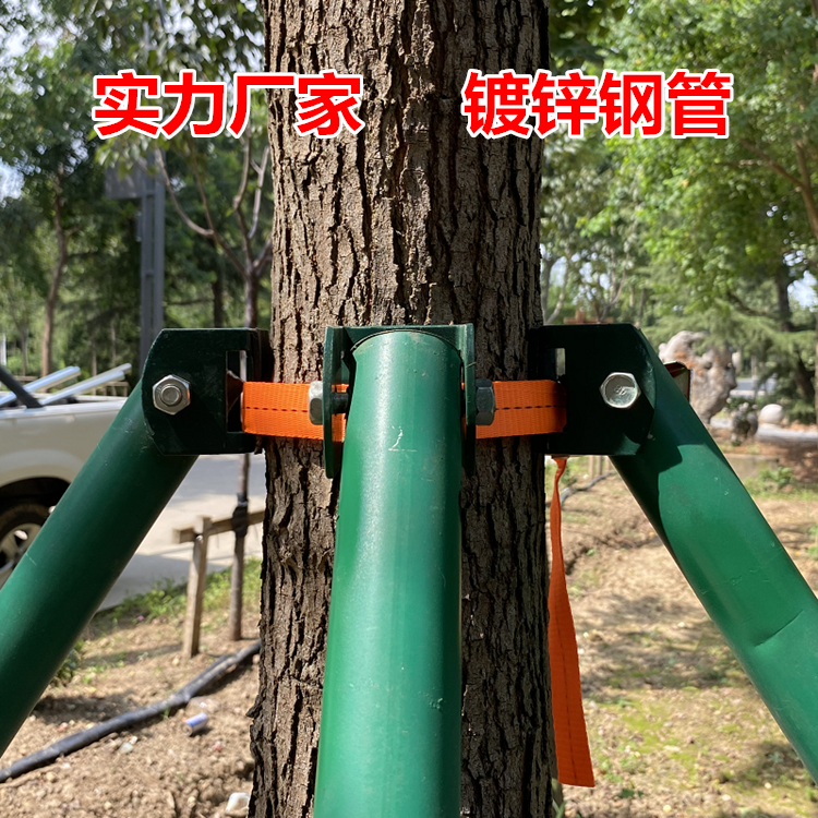 树木支撑固定钢管固定器大树支撑杆乔木防风抱箍园林金属树支撑架