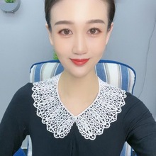 【贝珠蕾丝假领】韩版花边女士镂空木棉丝披肩夏季防晒假领子百搭