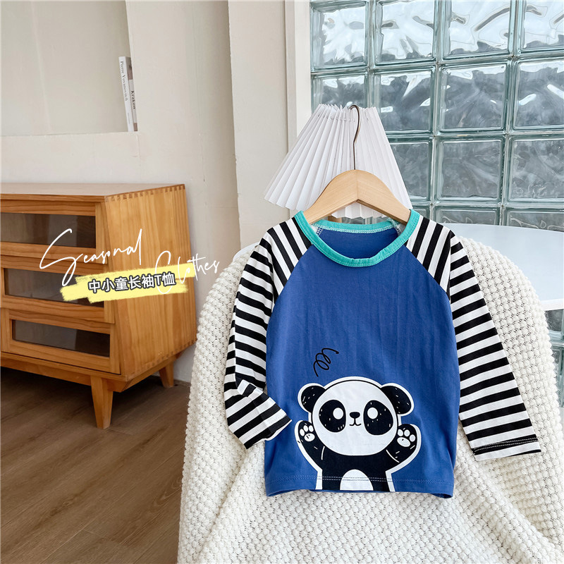 Babies' Long Sleeve T-shirt Cotton Sweater Boys and Girls Bottoming Shirt Baby One-Piece Spring Children's Wear Top One Piece Dropshipping