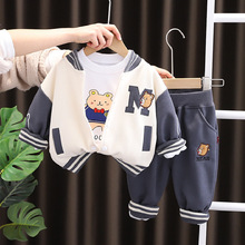 婴儿衣服春秋外套韩版时髦外出服套装分体一岁半男宝宝婴幼儿春装