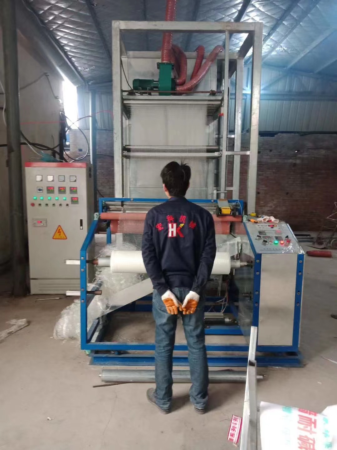 内外墙玻璃纤维网格布双出天燃气涂胶ji机定型机烤网格布机