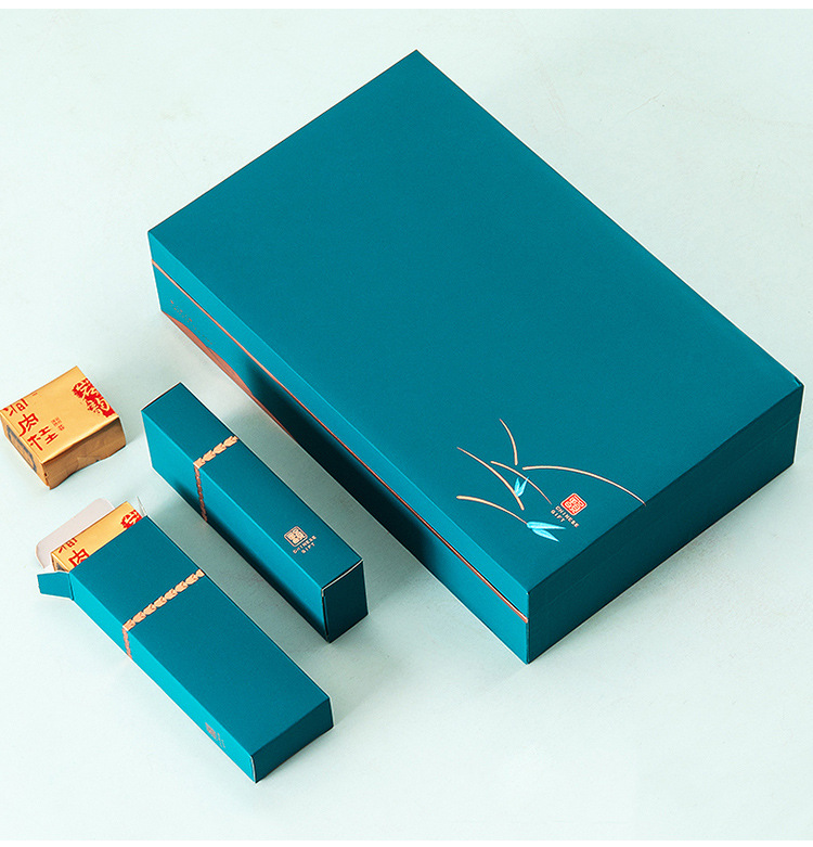 2022翻盖茶叶礼盒定制空盒子高档绿茶龙井茶包装盒红茶礼盒设计