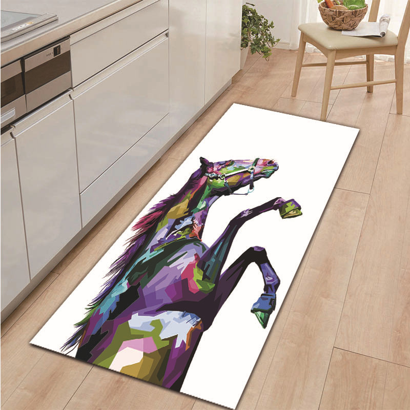 Cross-Border Flannel Foot Mat Animal Floor Mat Home Bathroom Kitchen Anti-Slip Carpet Floor Mat