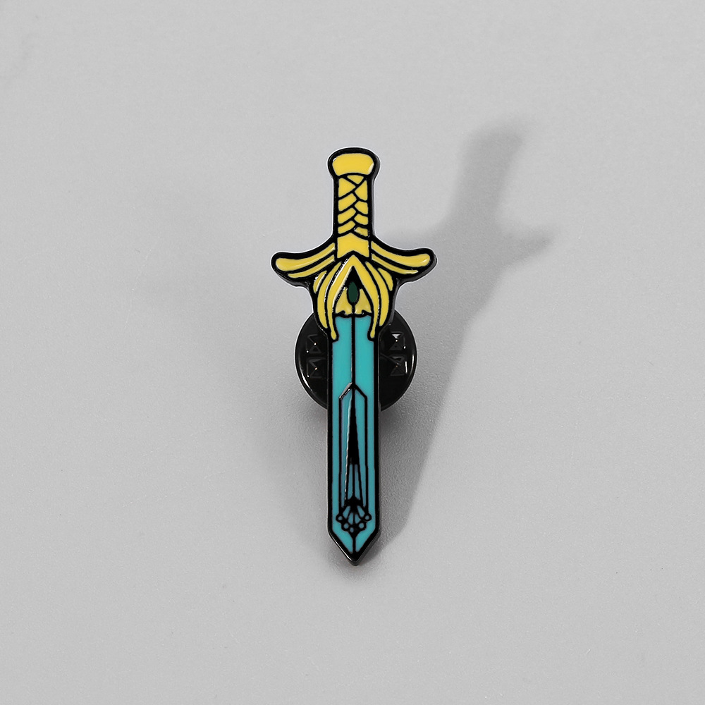 欧美跨境非凡的公主希瑞有服装配饰简约饰品胸针宝剑别针领证徽章