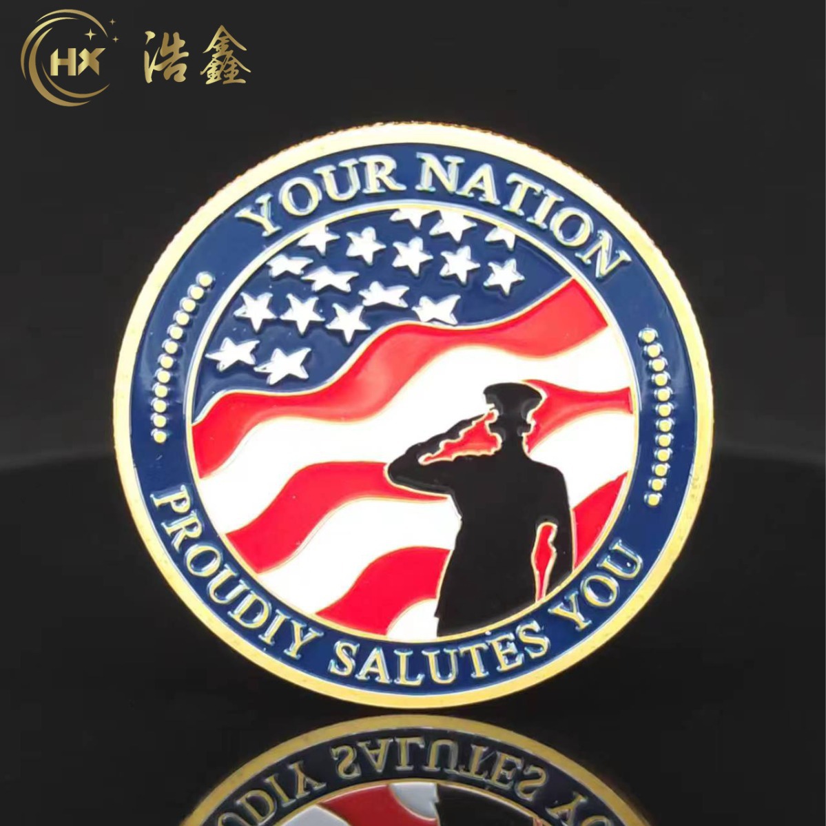 美国士兵纪念币国外外贸跨境商品创意工艺品仿金硬币表彰徽章奖章