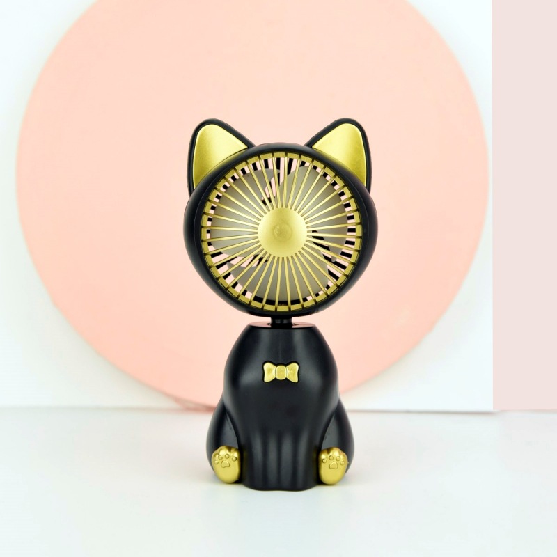 Cute Cat Desktop Charging Fan 1 When Wind Speed with Night Light Usb Charging Children's Toy Gift Wholesale