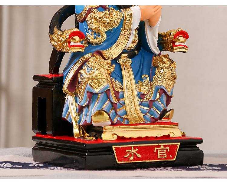 三官大帝神像道教树脂彩绘天官地官水官居家供奉摆件佛像12寸16寸