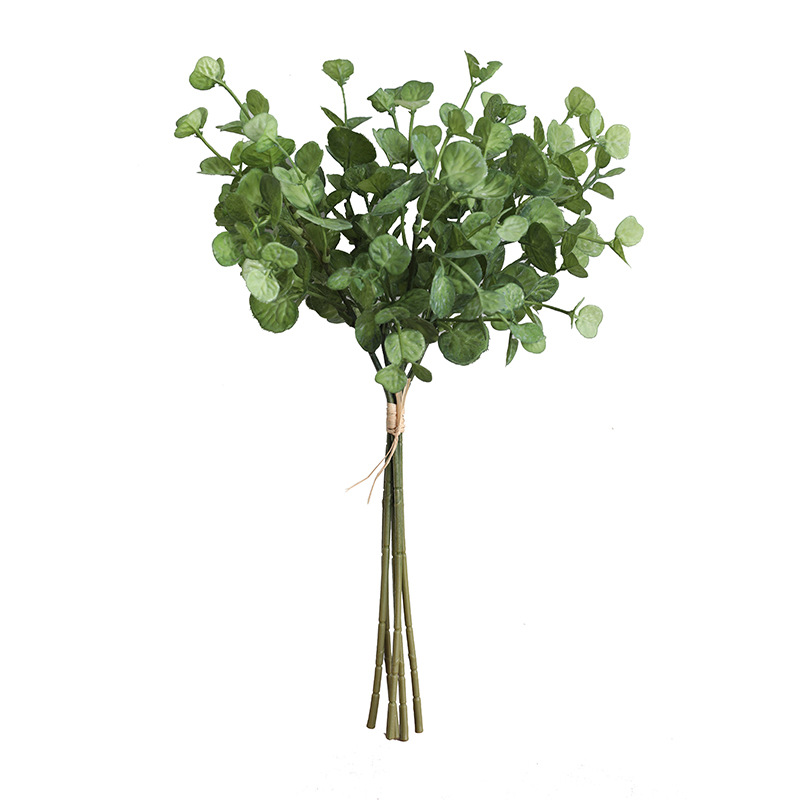 Nordic Bride Welcome Simulation Eucalyptus Leaf Fake Flower Living Room Home Decoration Simulation 5 Branches Tie Beam Eucalyptus