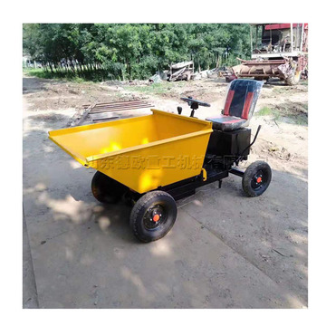 电动砂浆运输小推车 工地用电动灰斗车 四轮座驾式电动拉灰车