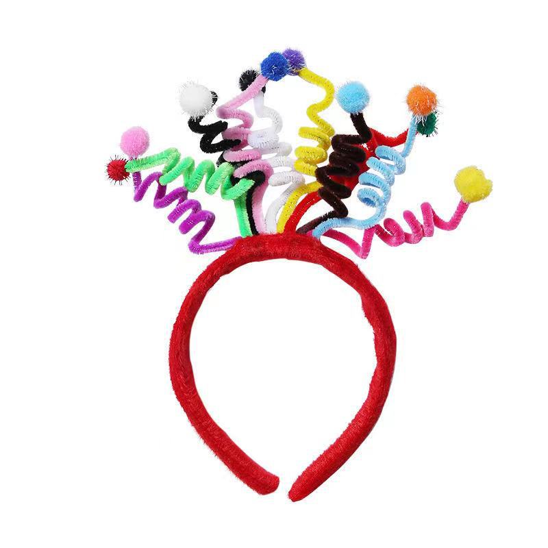 Internet Celebrity Funny Photography Props Twisted Stick Headband Birthday Party Spring Headband Children Color Cute Headband