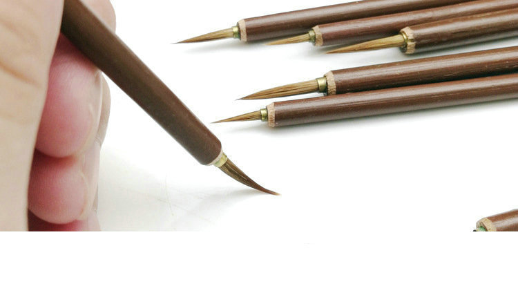 小叶筋狼毫 毛笔勾线工笔小楷花枝俏小依纹白描书法绘画花鸟人物