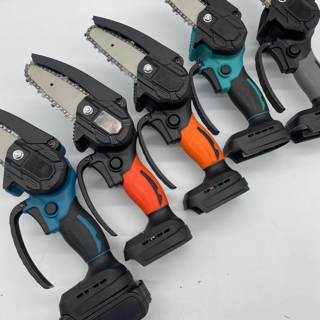 锂电充电电链锯单手电锯家用伐木锯电动迷你无线砍树修枝工具