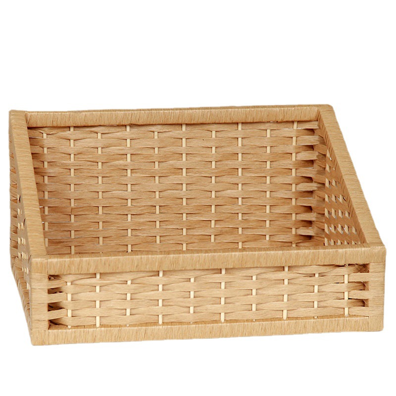 Paper Storage Basket Handmade Weaved Storage Basket Willow Vine Storage Basket Paper String Knitted Basket Basket