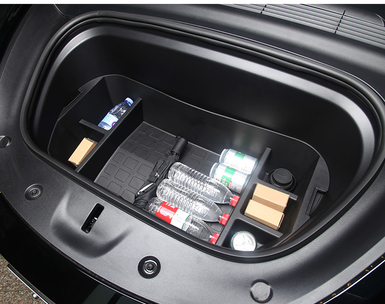 适用于tesla特斯拉modely前备箱储物盒收纳汽车用品内饰改装配件y