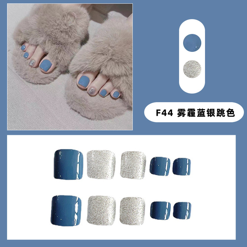 a Variety of Collection Hot Selling Toe Nail Nail Piece Wear Disassembly Fake Nail Finished Toe Nail Piece Stickers Toe Nails