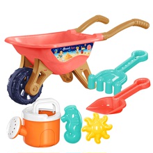 儿童沙滩玩具套装铲子和桶沙漏手推车宝宝海边玩挖沙土工具决明子