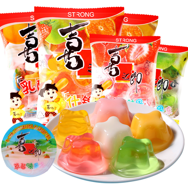 喜之郎果冻布丁90g*30袋装整箱吸吸果冻儿童零食婚庆糖果散装批发