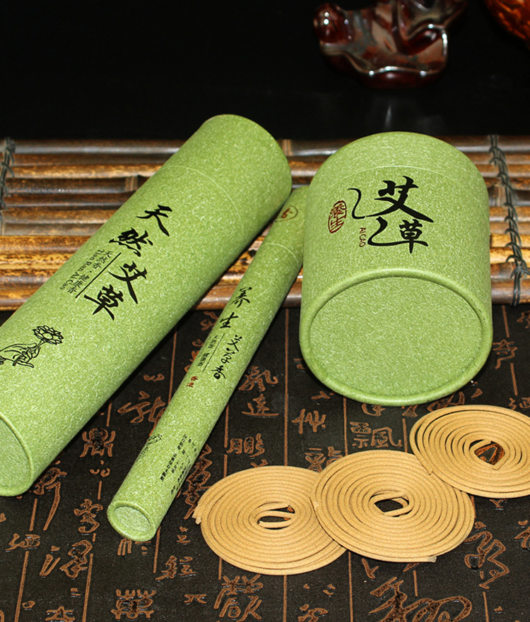 厂家批发艾香线香艾草香卧室茶室厕所空气净化去味驱蚊盘香线香