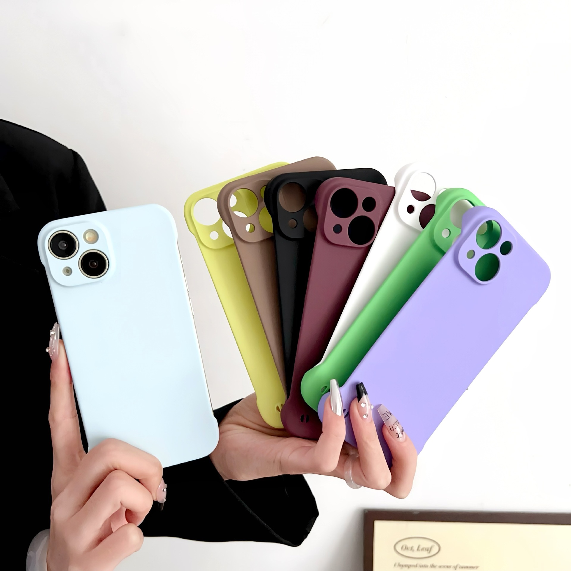 适用oppo reno12手机壳findx7无边框a3pro简约薄款gtneo6se保护套