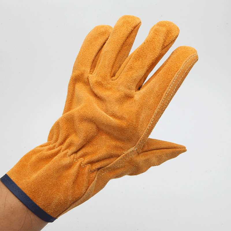 牛皮二层电焊手套加厚防护手套电工工地车间防护手套劳保用品手套