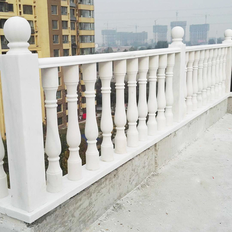 石雕栏杆汉白玉阳台柱别墅楼梯围栏扶手护栏大理石花瓶柱罗马柱