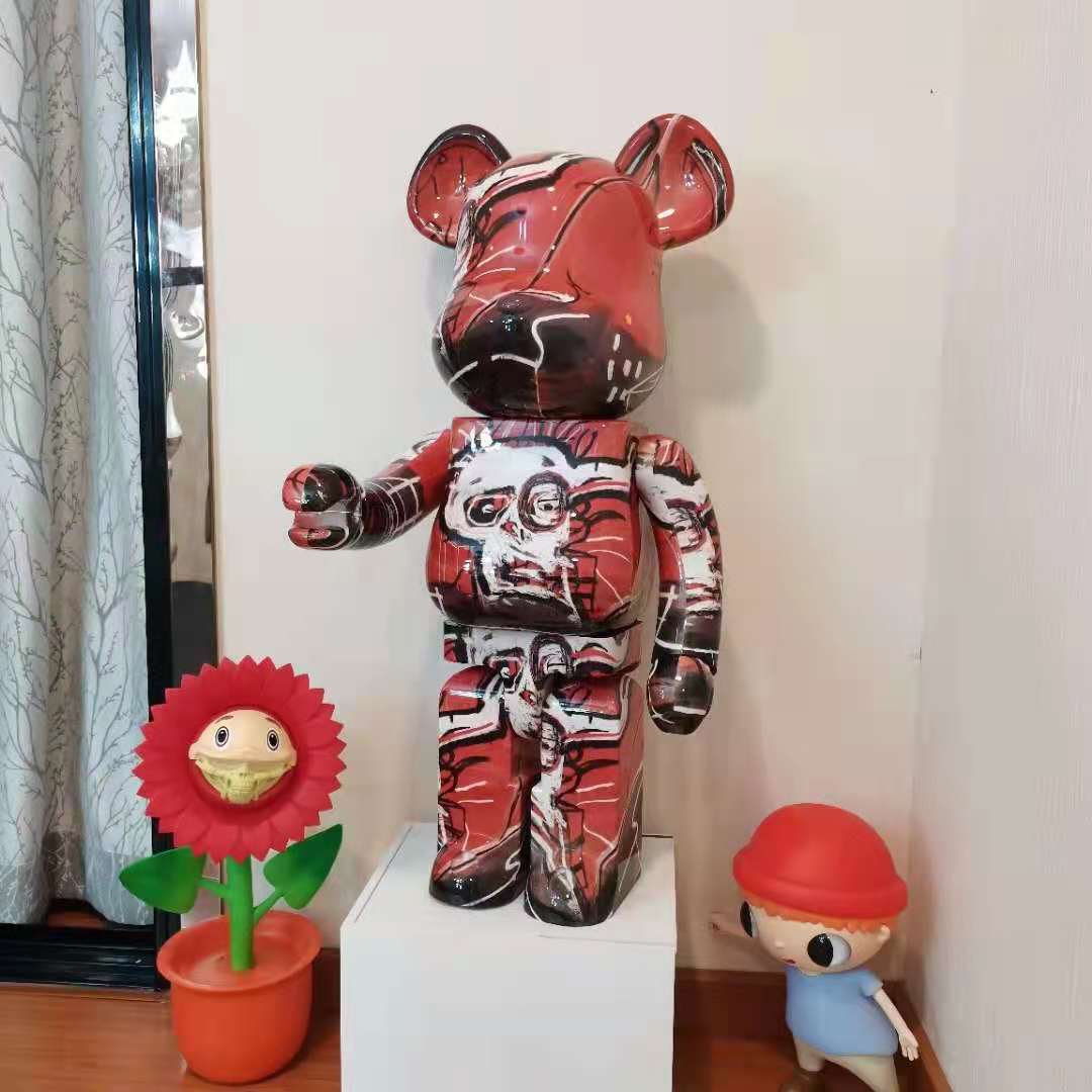 大号bearbrick 暴力熊 积木熊 高版巴斯奎特泼墨摆件潮玩模型70cm
