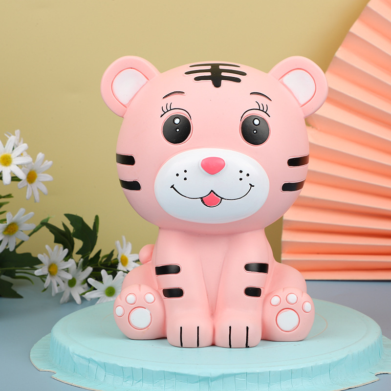 Creative Gift Tiger Coin Bank New Personalized Tiger Shape Children Saving Box Wholesale Custom Logo Direct Supply